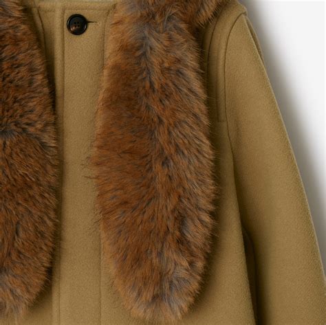 burberry faux fur coat rainbow|burberry camel duffle coat.